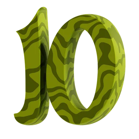 10 Number  3D Icon