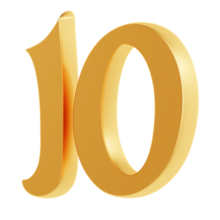 10 Number  3D Icon