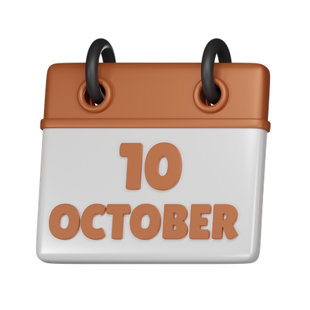 10. Oktober  3D Icon