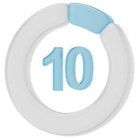 10 percent  3D Icon
