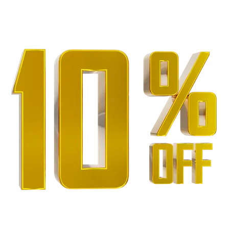 10 percent discount  3D Icon