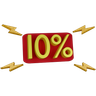 3d 10 percent discount emoji