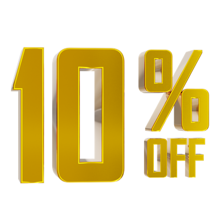 10 percent discount  3D Icon