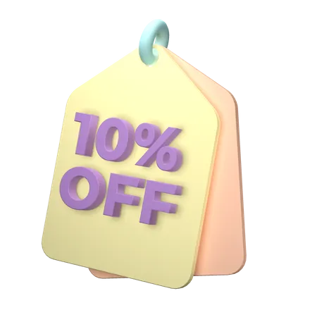 10 Percent Off  3D Illustration