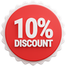 10 percentage discount label symbol
