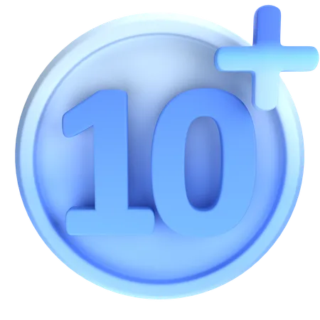 10 Plus  3D Icon