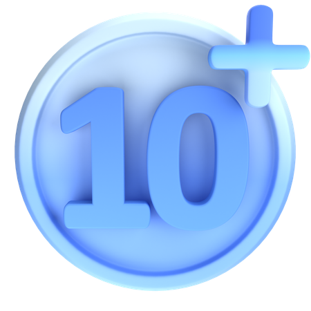 10 Plus  3D Icon