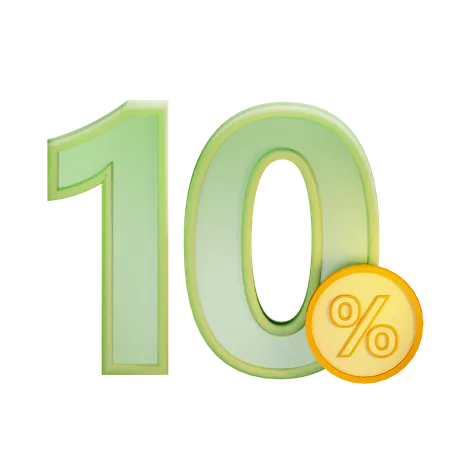 10 por cento de desconto  3D Icon