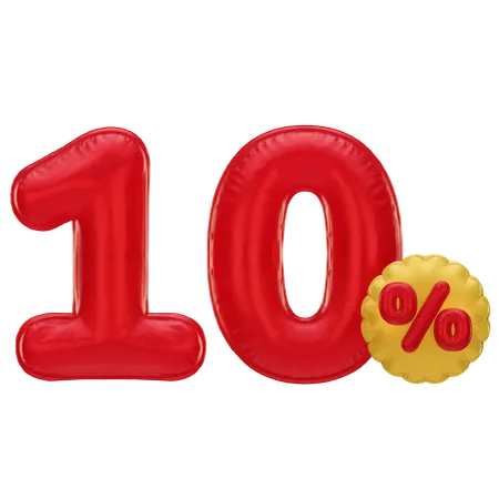 10 por cento de desconto  3D Icon