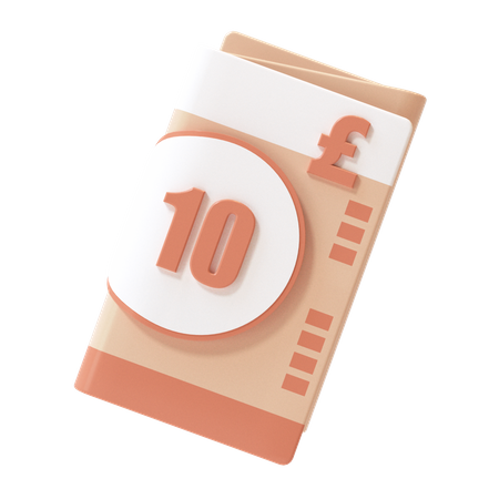 10 Pound Note  3D Icon