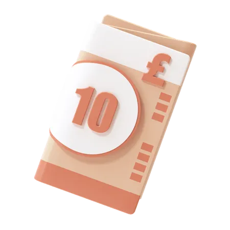 10 Pound Note  3D Icon