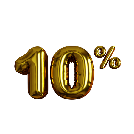 10 pour cent de réduction 3D Icon