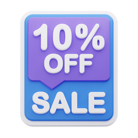 10 % de réduction  3D Icon