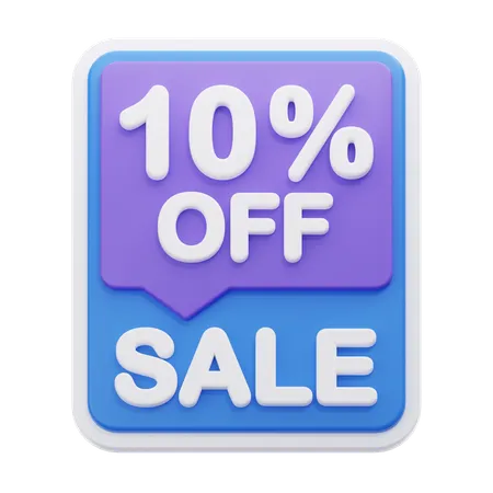 10 % de réduction  3D Icon