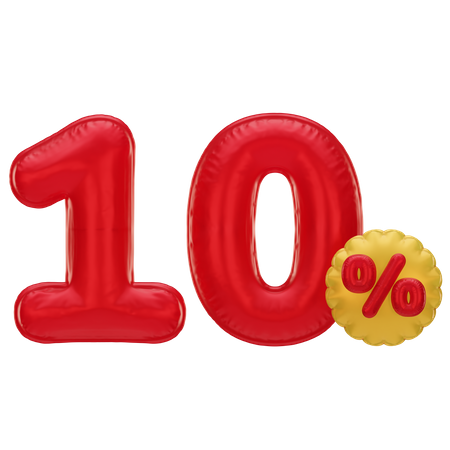 10 Prozent Rabatt  3D Icon