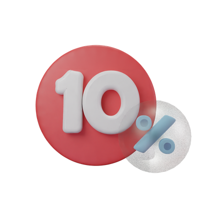 10% de réduction  3D Icon