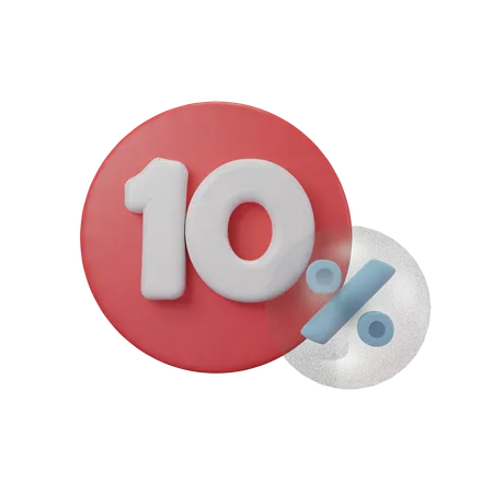 10% de réduction  3D Icon