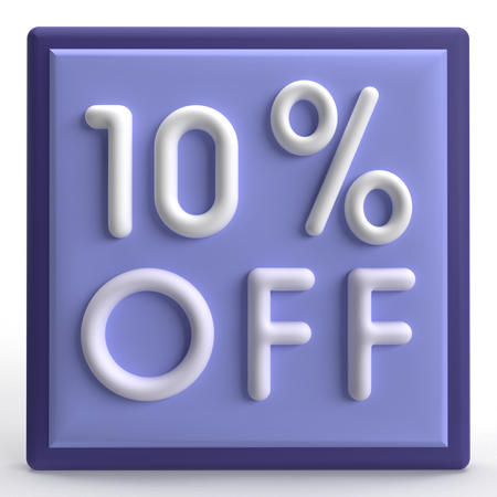 10% de réduction  3D Icon