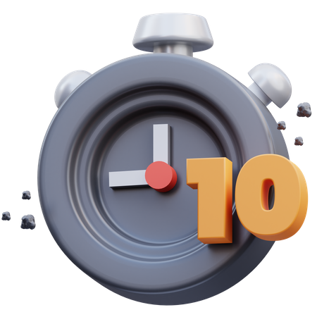 10 Second Timer 3D Icon
