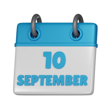 10 September  3D Icon