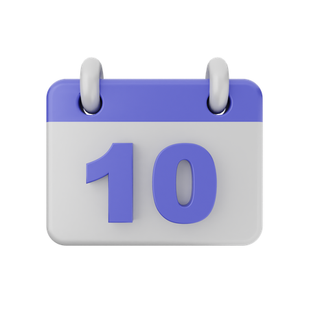 10-Tages-Kalender  3D Icon