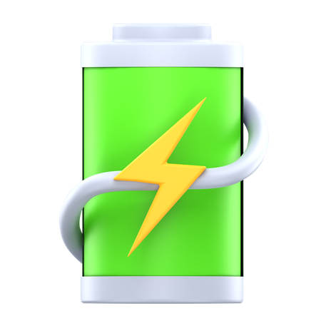 100% battery charging  3D Icon