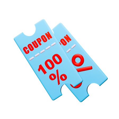 Cupom de desconto de 100%  3D Icon