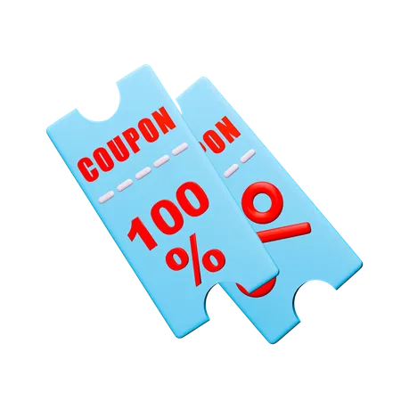 Cupom de desconto de 100%  3D Icon