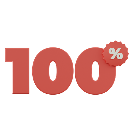 100 por cento de desconto  3D Icon