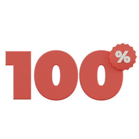 100 por cento de desconto  3D Icon