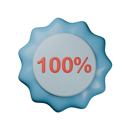 Insignia de 100% de descuento  3D Icon