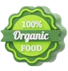 100% Organic Food Badge