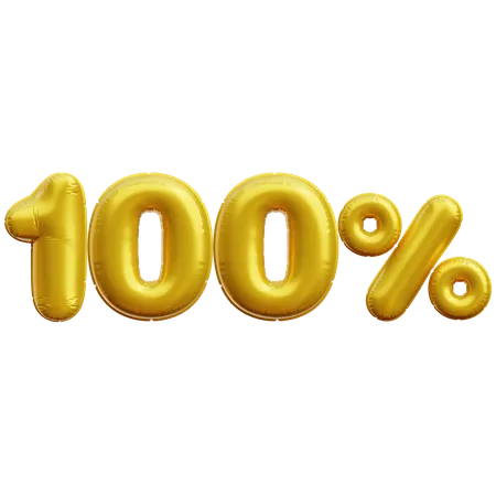 100 Percent  3D Icon