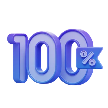 100 Percent  3D Icon