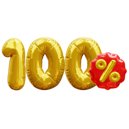 100 퍼센트  3D Icon