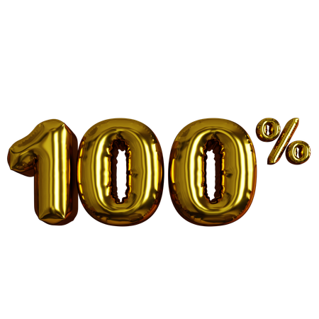 100 Percent Discount  3D Icon