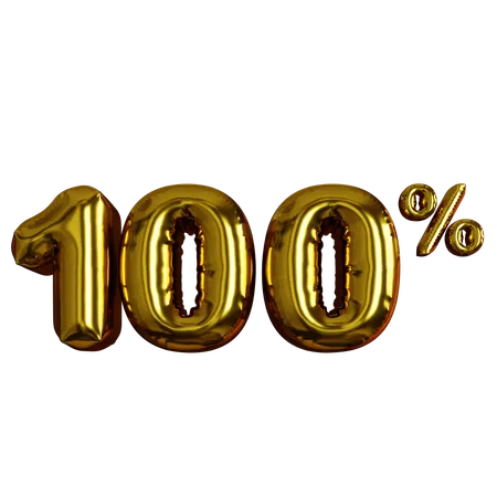 100 Percent Discount  3D Icon