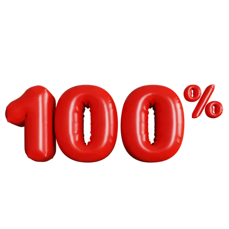 100 Percent Discount  3D Icon