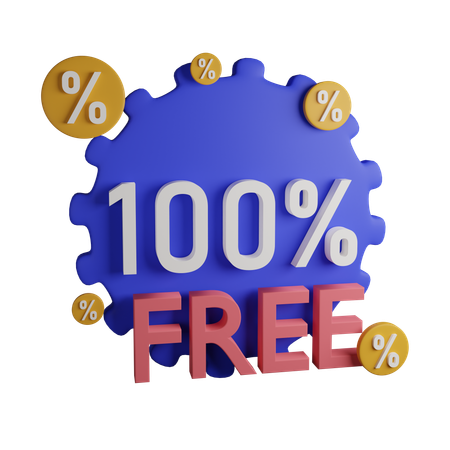 100 percent free  3D Icon