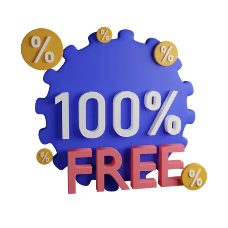 100 percent free  3D Icon