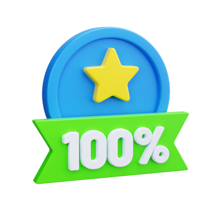 100 Percentage Guarantee  3D Icon