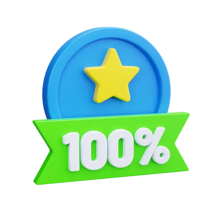 100 Percentage Guarantee  3D Icon