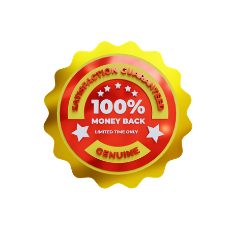 100 Percentage Money Back  3D Icon