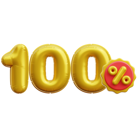 100 por cento  3D Icon