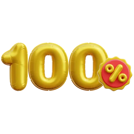 100 por cento  3D Icon