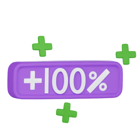 100 por cento  3D Icon