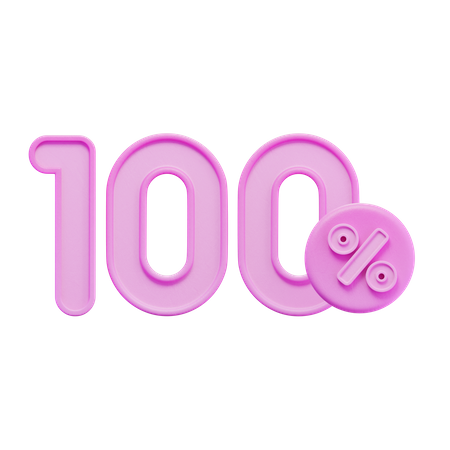 100 por cento  3D Icon