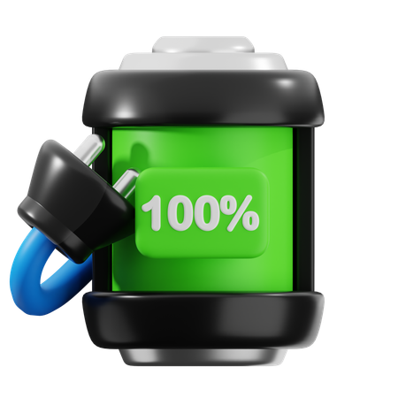 Bateria 100 por cento  3D Icon