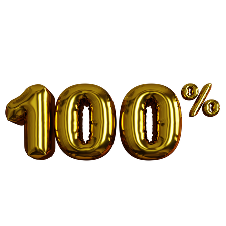 100 por cento de desconto  3D Icon