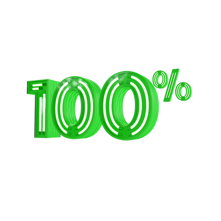 100 por ciento de descuento  3D Icon